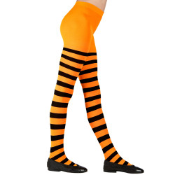 Halloweenské detské oranžové pančucháče, veľkosť 7-10 rokov